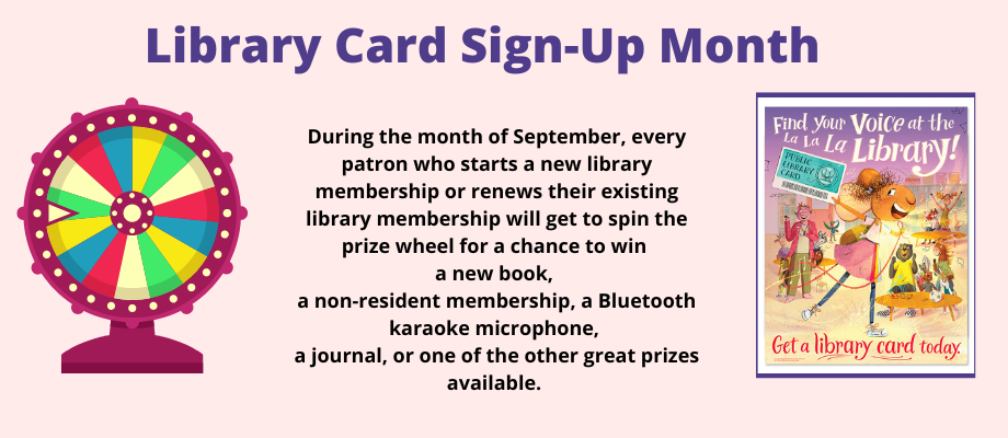 Library Card Sigh Up Month